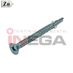 Savisriegiai įleidžiama PH galvele DIN7504P, su sparneliais, plienas, cinkuoti
