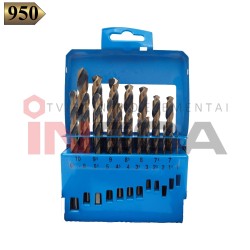 Grąžtų rinkinys DIN338 Gold Black HSS-G2 M2 metalinėje dėžutėje Grąžtų rinkinys DIN338 Gold Black HSS-G2 M2 metalinėje dėžutėje
