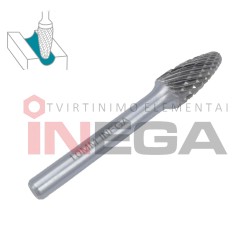 Kietmetalio freza DIAMOND CUT ovalios formos Kietmetalio freza DIAMOND CUT ovalios formos